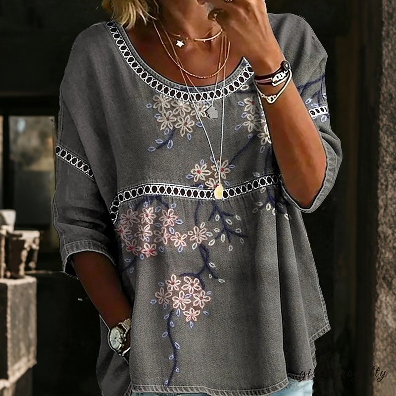 A Vintage Style T-Shirt with Delicate Timeless Details